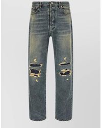 Maison Margiela - Denim Distressed Straight-Leg Jeans - Lyst