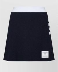 Thom Browne - Textured Cotton Box Pleat Mini Skirt - Lyst