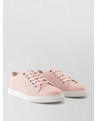 Lanvin - Dbb1 Lace Up Leather Sneakers Low Top - Lyst