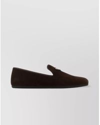 Prada - Suede Leather Loafers - Lyst