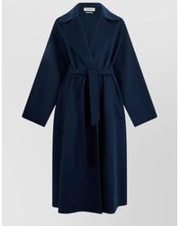 Weekend by Maxmara - Long Wool Midi Coat Belted Design - Lyst