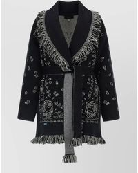 Alanui - Cashmere Bandana Fringed Belted Cardigan - Lyst