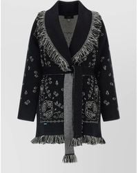 Alanui - Cashmere Bandana Pattern Belted Cardigan - Lyst