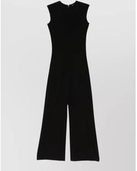 Norma Kamali - Sleeveless Jumpsuit Crew Neckline Wide Leg - Lyst