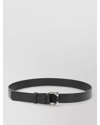 Ferragamo - Gancini Leather Belt Adjustable Length Smooth - Lyst