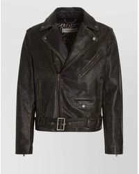 Golden Goose - Leather Biker Jacket - Lyst