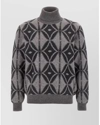 Etro - Embroidered Wool Oversize Sweater - Lyst
