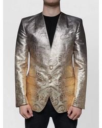 Dolce & Gabbana - Silk Jacquard Single-Breasted Dress Blazer - Lyst