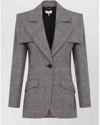 Chloé - Wool Prince Of Wales Check Single-Breasted Blazer - Lyst