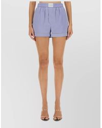 Alexander Wang - Logo Lounge Shorts High Waist Elastic - Lyst