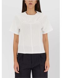 Isabel Marant - Cotton Trompe-L'Œil Bustier-Effect Short-Sleeve T-Shirt - Lyst