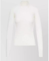 Sportmax - Virgin Wool Fine-Knit Slim-Fit Turtleneck Jumper - Lyst