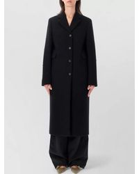 Prada - Manteau En Laine À Simple Boutonnage - Lyst