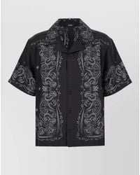 Amiri - Silk Shirt Short Sleeves Paisley Pattern - Lyst
