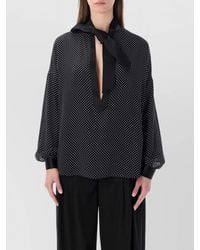 Tom Ford - Silk Polka-Dot Lavalliere Blouse - Lyst
