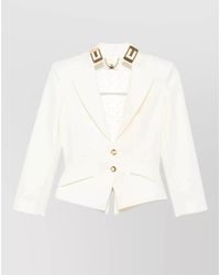 Elisabetta Franchi - Slim-Fit Three-Quarter-Sleeve Blazer - Lyst