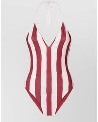 Fendi Lycra Reversible One-Piece Swimsuit in Pink | Lyst