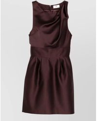 Elisabetta Franchi - Draped Sleeveless Mini Dress - Lyst