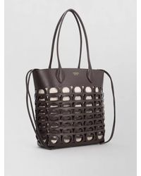 Ferragamo - Gancini M Leather Beach Tote Bag - Lyst
