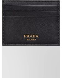 Prada - Grained Leather Card Holder - Lyst