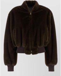 Stella McCartney - Faux Fur Bomber Jacket - Lyst