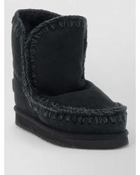 Mou - Sheepskin Leather Eskimo 18 Glitter Logo Ankle Boots - Lyst