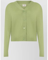 Weekend by Maxmara - Cropped Cardigan Knitwear Long Sleeve V Neck - Lyst
