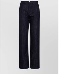 Victoria Beckham - Denim Cropped High-Rise Tapered Trousers - Lyst