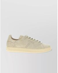 Tom Ford - 'Perforated Suede Sneakers With Rubber Sole' - Lyst