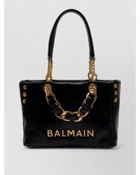 Balmain - 1945 Small Shoulder Bag Leather Chain - Lyst