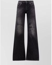 Balenciaga - Cotton Mid-Rise Wide-Leg Jeans - Lyst