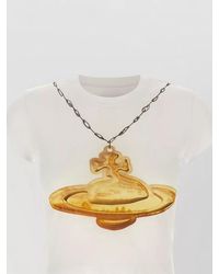Vivienne Westwood - Cropped Cotton Printed T-Shirt - Lyst