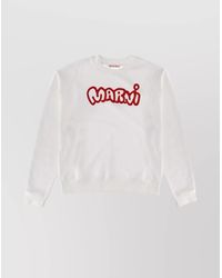 Marni - Ribbed Hem Long Sleeve Crew Neck Sweater - Lyst