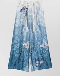 Pierre Louis Mascia - Printed Silk Wide-Leg Trousers - Lyst