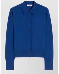 Max Mara - Ribbed Slim-Fit Wool Cardigan - Lyst