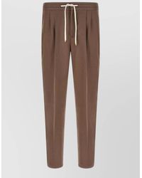 Brunello Cucinelli - Linen Trousers Pants Brown - Lyst