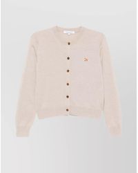 Maison Kitsuné - Wool Ribbed Cardigan - Lyst