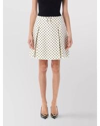 Valentino Garavani - A-Line High-Waisted Knee-Length Pleated Polka Dot Skirt - Lyst