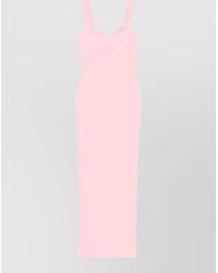 Solace London - Nalani Maxi Dress Back Slit V Neck - Lyst
