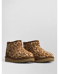 UGG - Leopard-Print Ankle Boots - Lyst