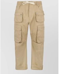 DSquared² - Cargo Trousers Button Detailing Belt Loops Cuffed Hem - Lyst