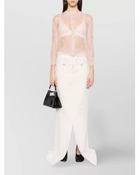 Maison Margiela - Denim Long Straight Skirt - Lyst