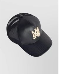 Amiri - Leather Cap With Curved Brim And Mesh Back - Lyst