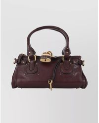 Chloé - Double Handle Shoulder Bag Padlock Detail - Lyst