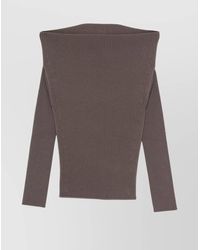 Rick Owens - Wool Ribbed Off-Shoulder Knitted Dress - Lyst
