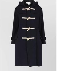 Comme des Garçons - Hooded Coat Long Sleeves Button Detail Pockets - Lyst