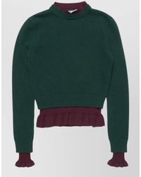 Acne Studios - Wool V-Neck Layered Sweater - Lyst