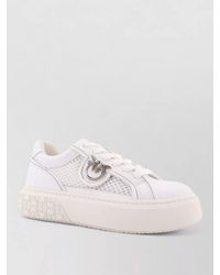 Pinko - Leather Low-Top Sneakers - Lyst