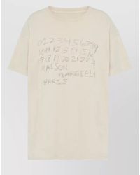 Maison Margiela - Printed Cotton Crewneck T-Shirt - Lyst