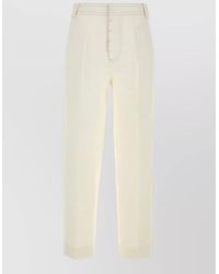 Ami Paris - Cotton Baggy Trousers Belt Loops Back Pockets - Lyst